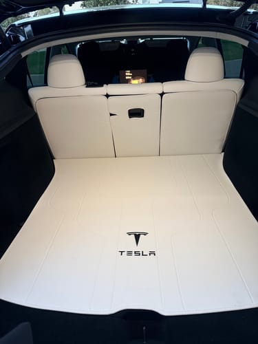 Customer photo review of Nappa Leather Rear Seat Back Protector for Tesla Model Y Juniper 2025+