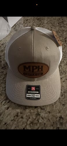 Customer photo review of Premium Custom Leather Patch Hats (Wholesale)