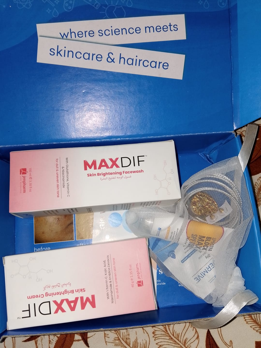 Customer photo review of Maxdif Brightening Moisturizer