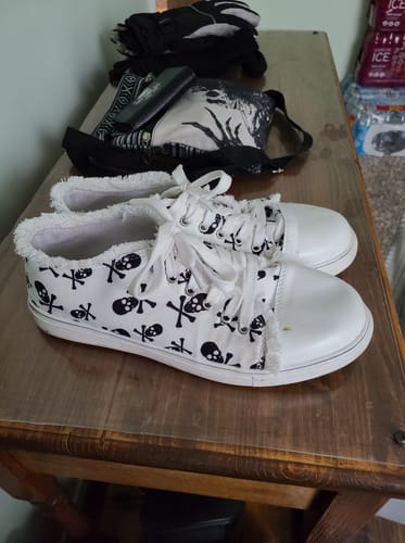Customer photo review of Just Love Skulls & Bones Shoes - Summer Edition