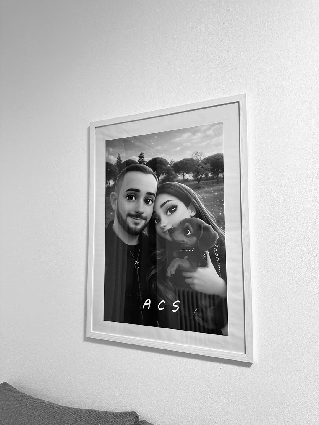 Customer photo review of Cartoon Love - Poster personalizzato con effetto cartoon 3D in stile fumetto
