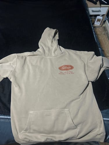 Customer photo review of Adios Cowboy - Hoody (Faded Taupe)