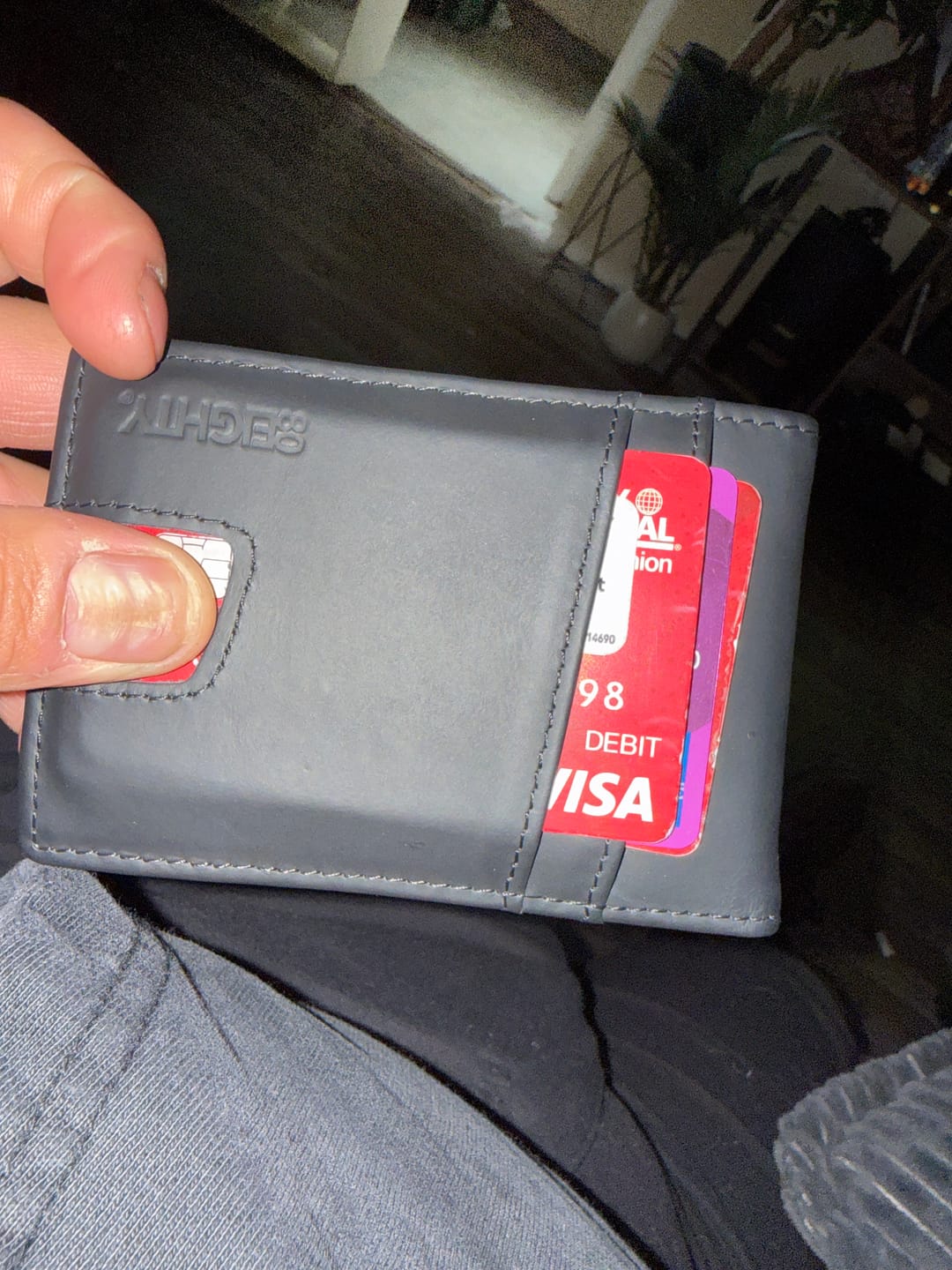 Customer photo review of 80Eighty® Matte Black Leather Wallet