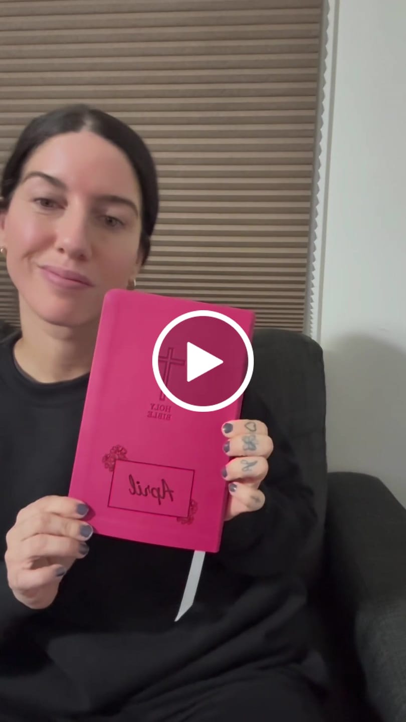 Customer video review of Personalized KJV Pink Value Thinline Bible - Red Letter - Engraved Cross Floral Frame