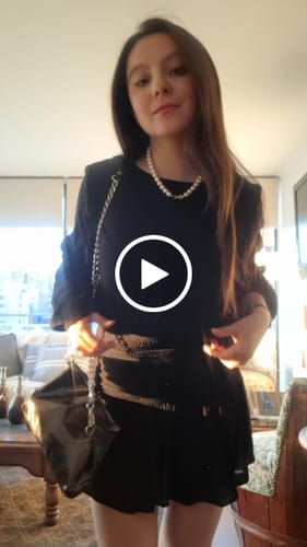 Customer video review of Vestido Panal Black