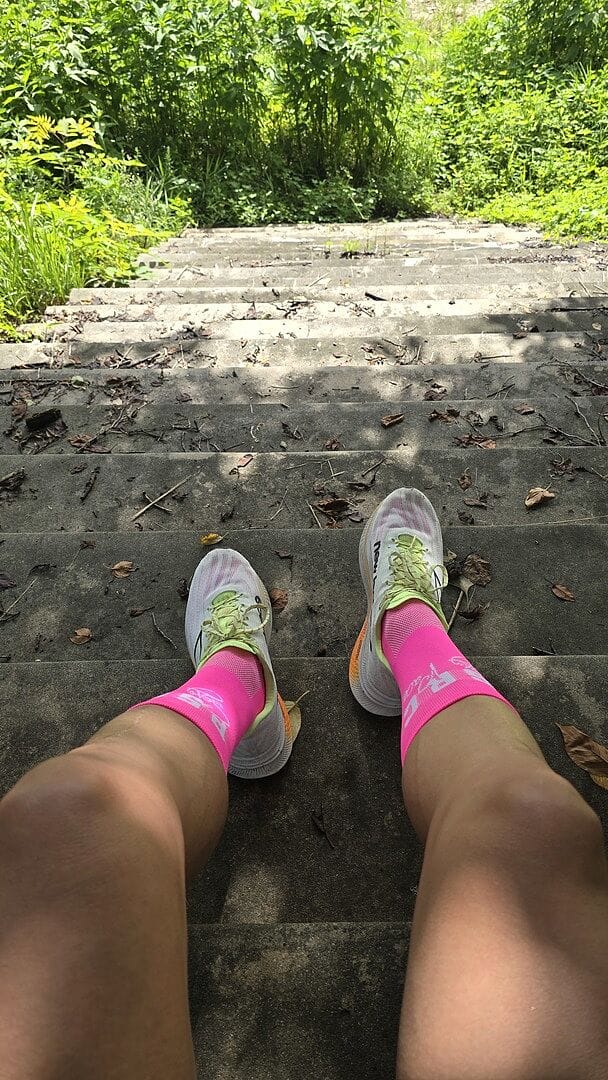 Customer photo review of Performance Sexy Pace Socks - Pink