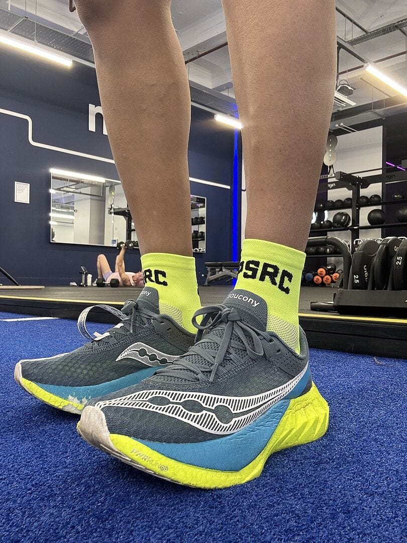 Customer photo review of Performance Running Socks - Black - PSRC