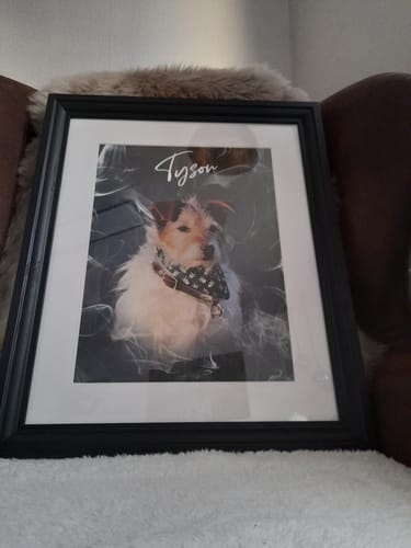 Customer photo review of Personalisiertes Portrait Poster und Leinwand - Rauch Stil