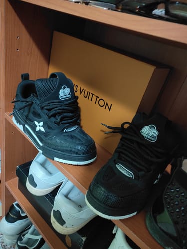Recensione con foto di un cliente su Sneakers LV Skate Nera/Bianca Crystal