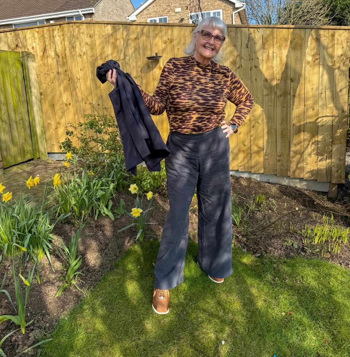 Customer photo review of Plain Stonewashed Linen Blend Fabric