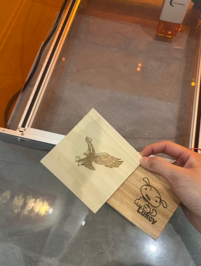 Customer photo review of Carverall K15 Pro Mini Portable Laser Engraver | 300*200mm