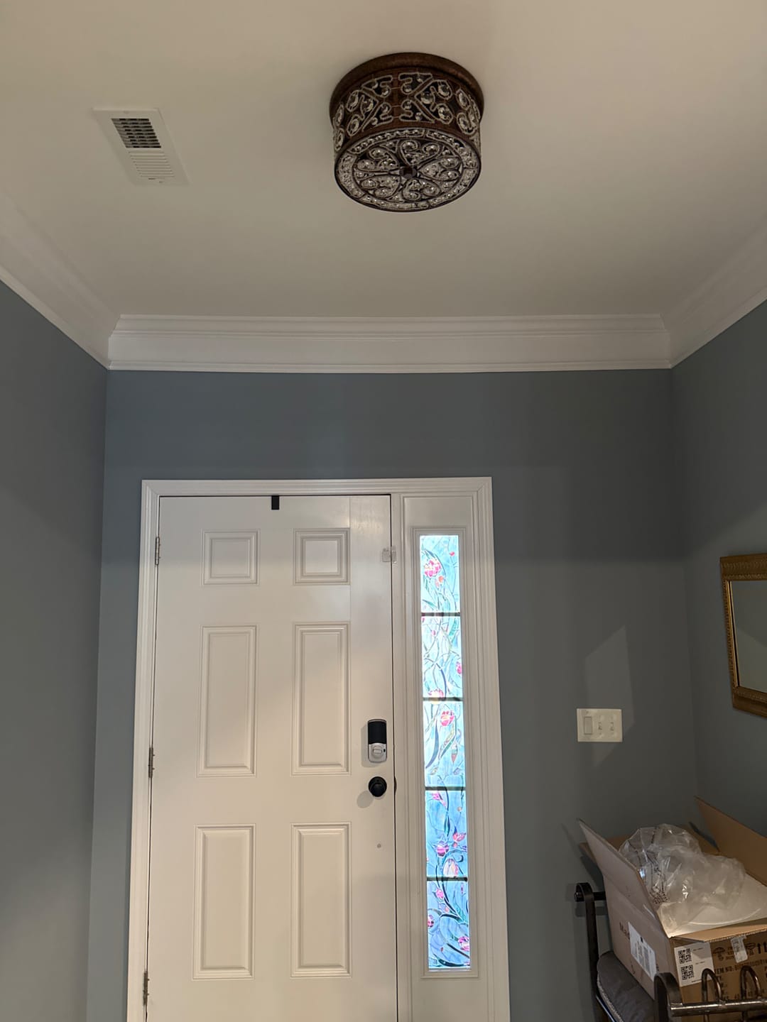 Customer photo review of Moroccan Antique Crystal Drum Flush Mount Ceiling Light