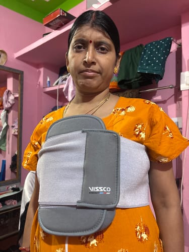 Customer photo review of Sternal Brace (Moderate Support) |Provides Stability to the Sternum |  Relieves Chest Pain (Grey)