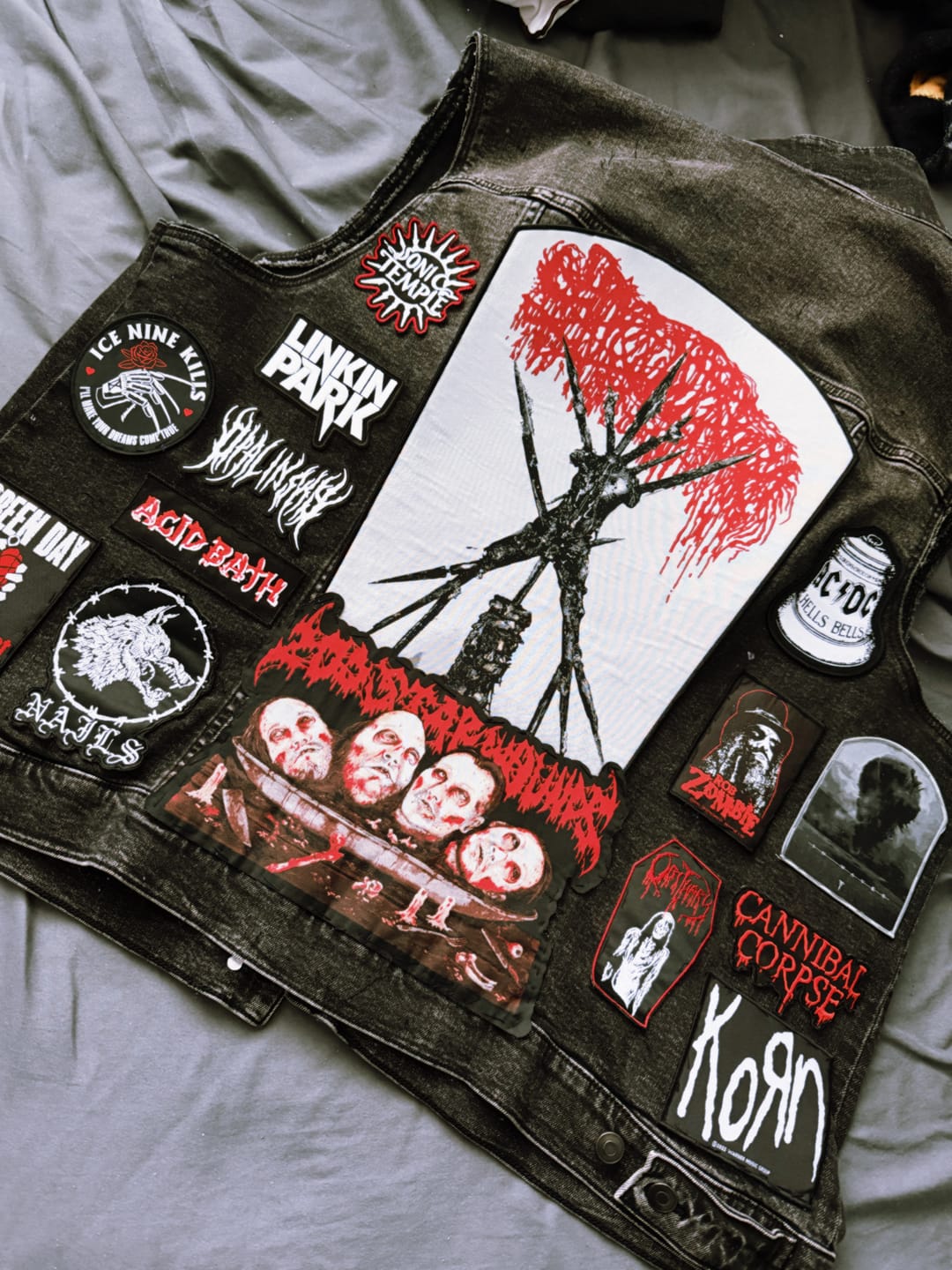 Customer photo review of 200 Stab Wounds -  Gross Abuse - Oversize Patch