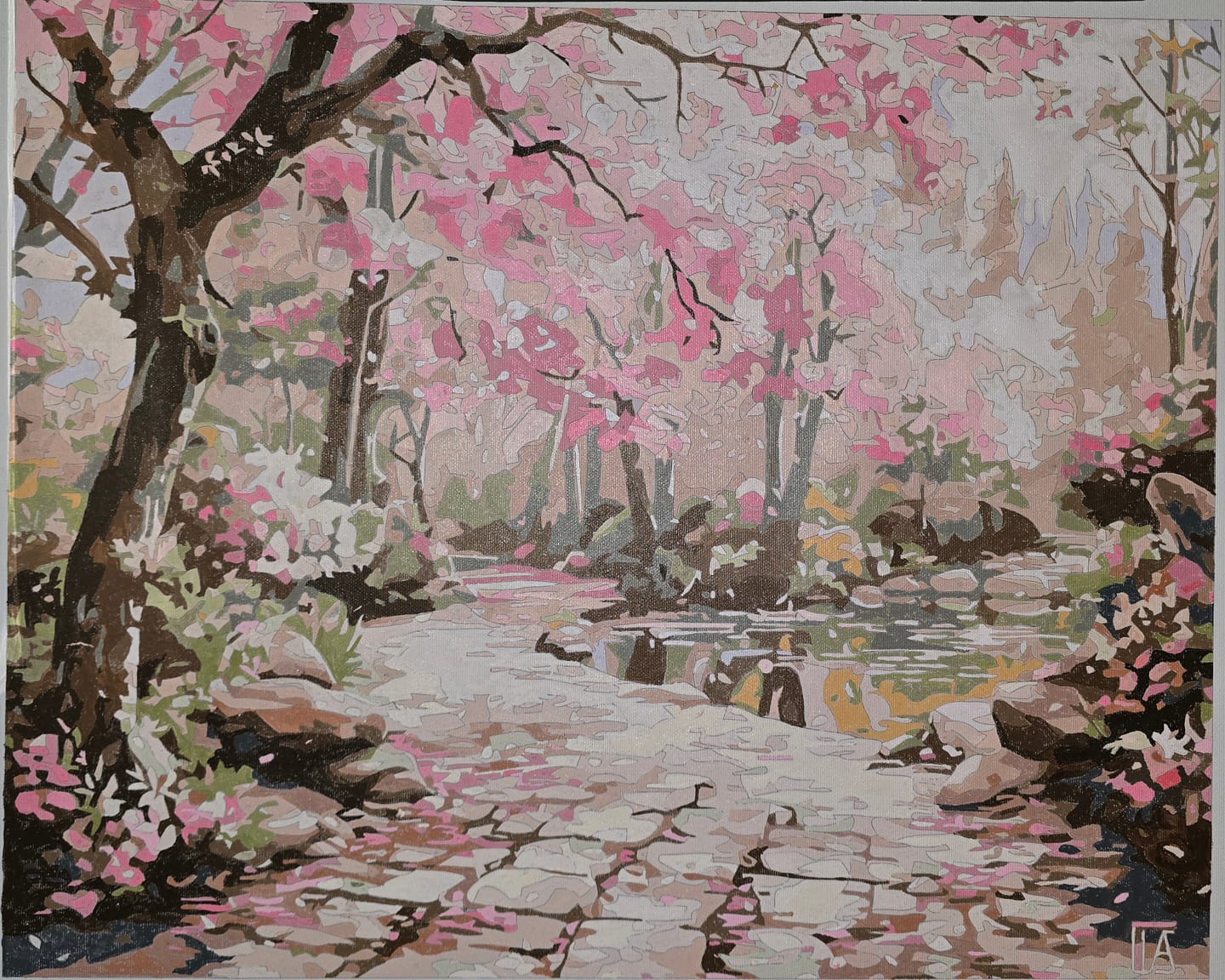 Customer photo review of Serene Sakura Stone Path
