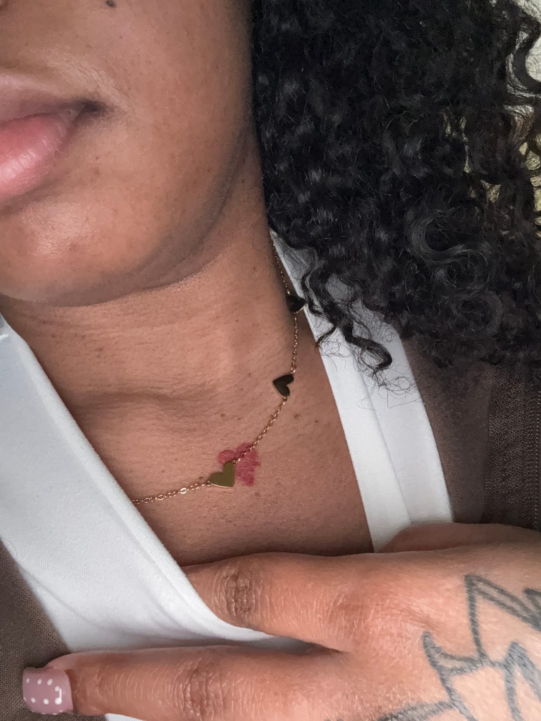 Customer photo review of The Hearts Necklace