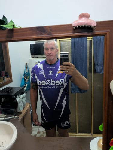 Customer photo review of 2026 Melbourne Storm Warm Up Tee