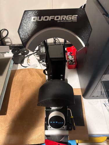 Customer photo review of DuoForge Automatic Dual-Heat platen Cap Heat Press