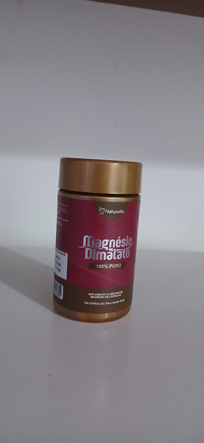 Customer photo review of Magnésio Dimalato Puro. 120 Cápsulas