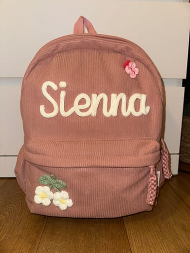 Customer photo review of K&C - Personalized Knitted Backpack