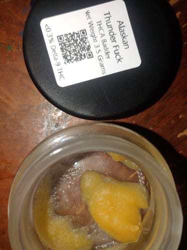 Customer photo review of Alaskan Thunder Fuck | THCA Badder