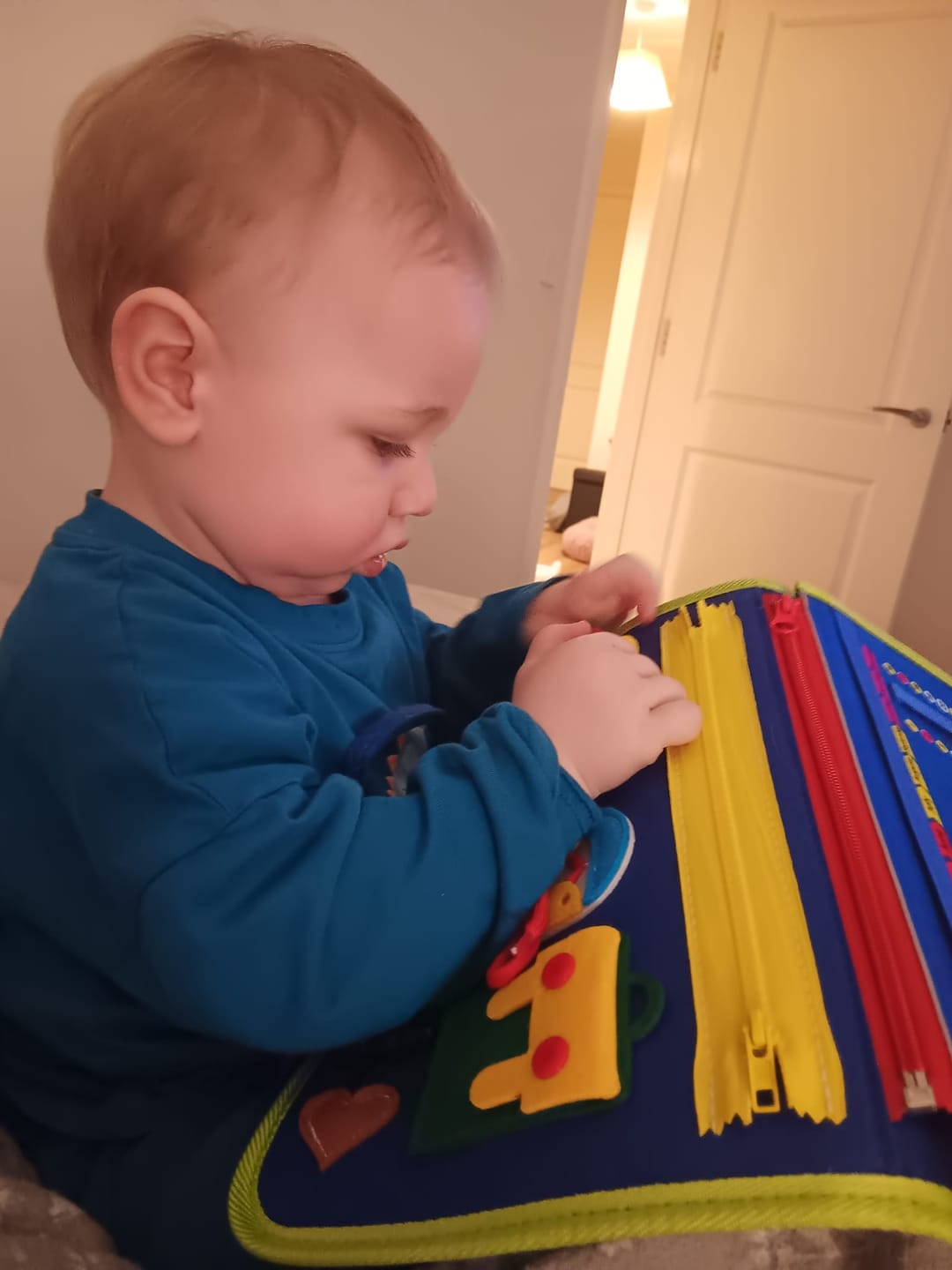Customer photo review of BusyNest – Sensory Play Board for Little Learners