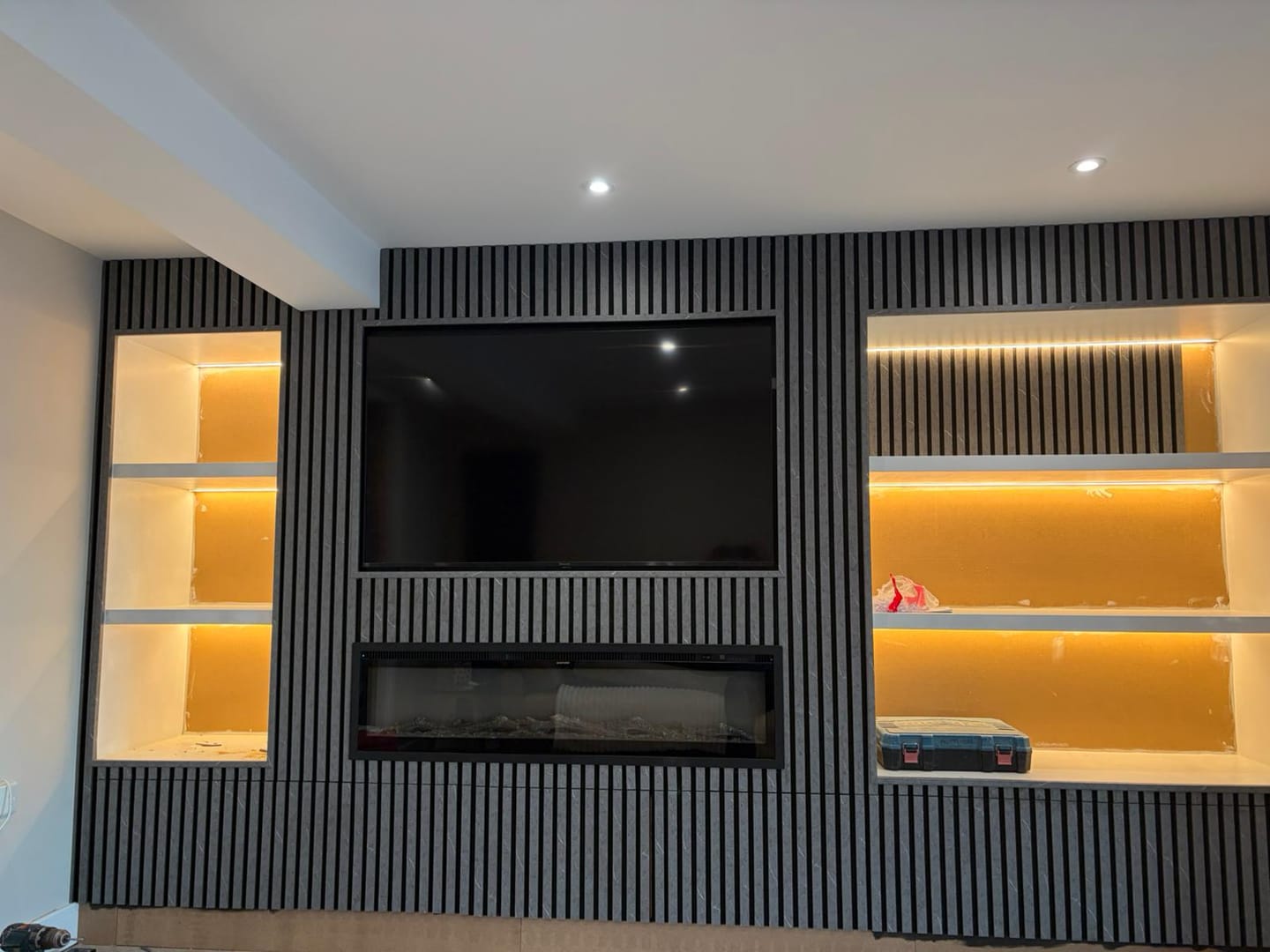 Customer photo review of Acoustic Wall Panel End Trim (Multiple Colours)