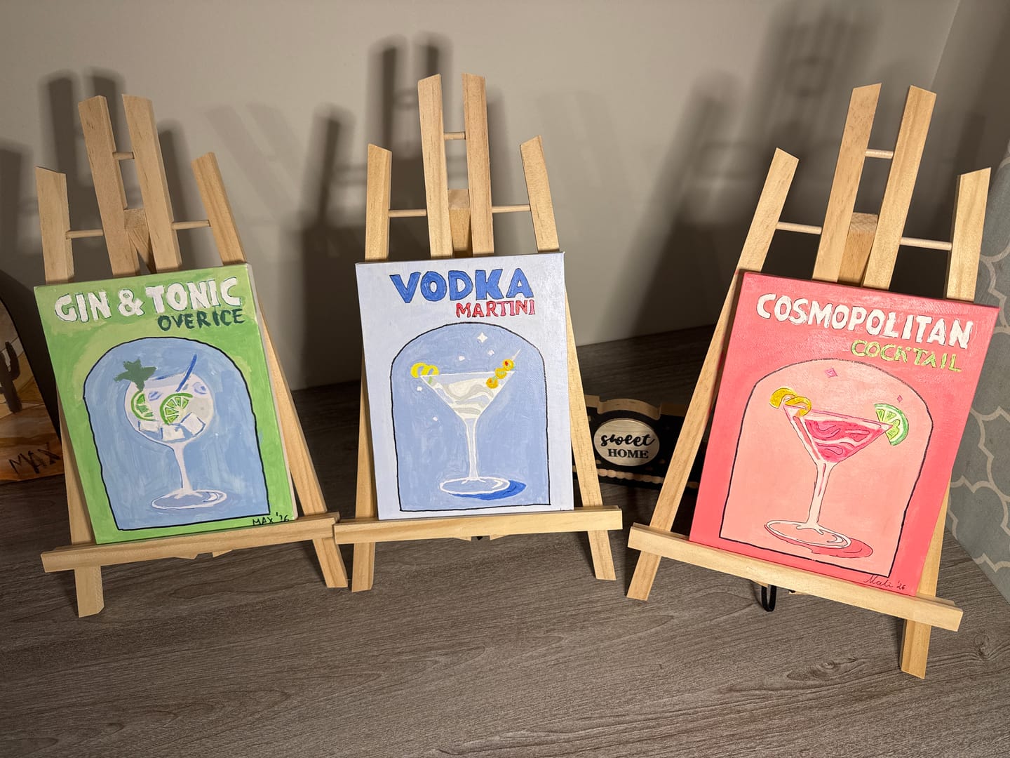Customer photo review of 6 Mini Paintings - Colorful Cocktail Set