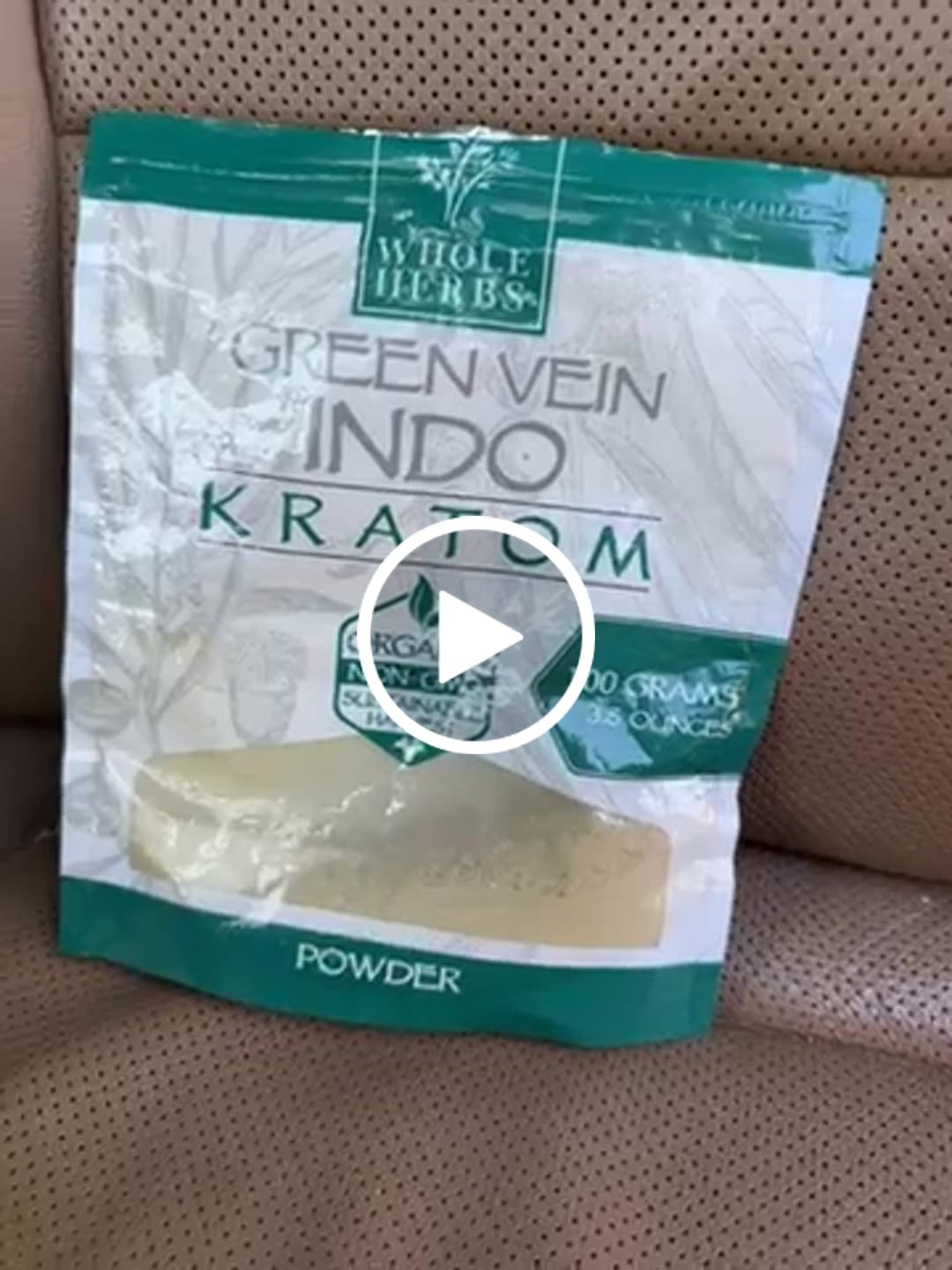 Customer video review of Whole Herbs Green Vein Indo Kratom Powder
