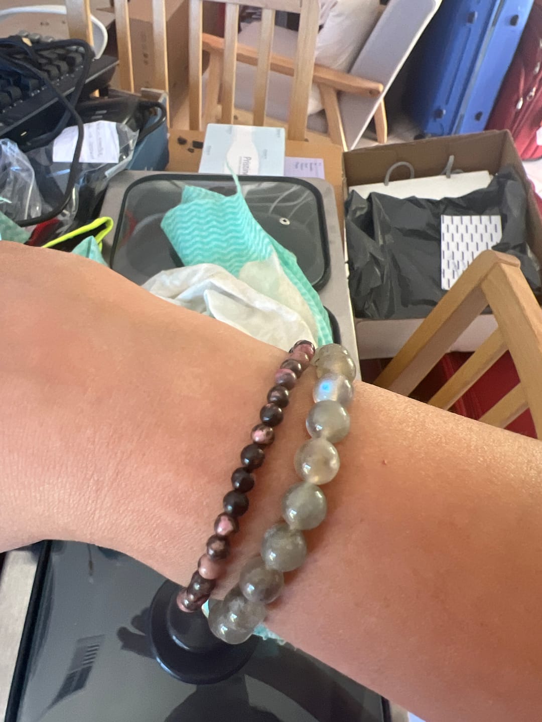Customer photo review of Rhodolite Bracelet Mini