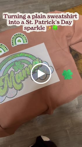 Customer video review of Mama Rainbow Clover Color SPANGLE Transfer