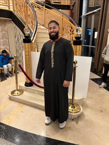 Customer photo review of Emirati Thobe Embroidered - Black