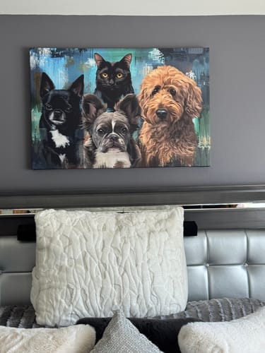 Customer photo review of Custom Pet Portrait - Abstract Style