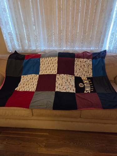 Customer photo review of Classic T-Shirt Blanket