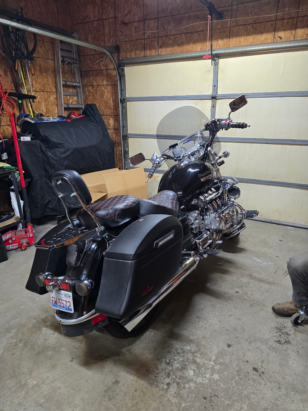Customer photo review of Viking Saddlebags Quick Disconnect System For Honda Valkyrie
