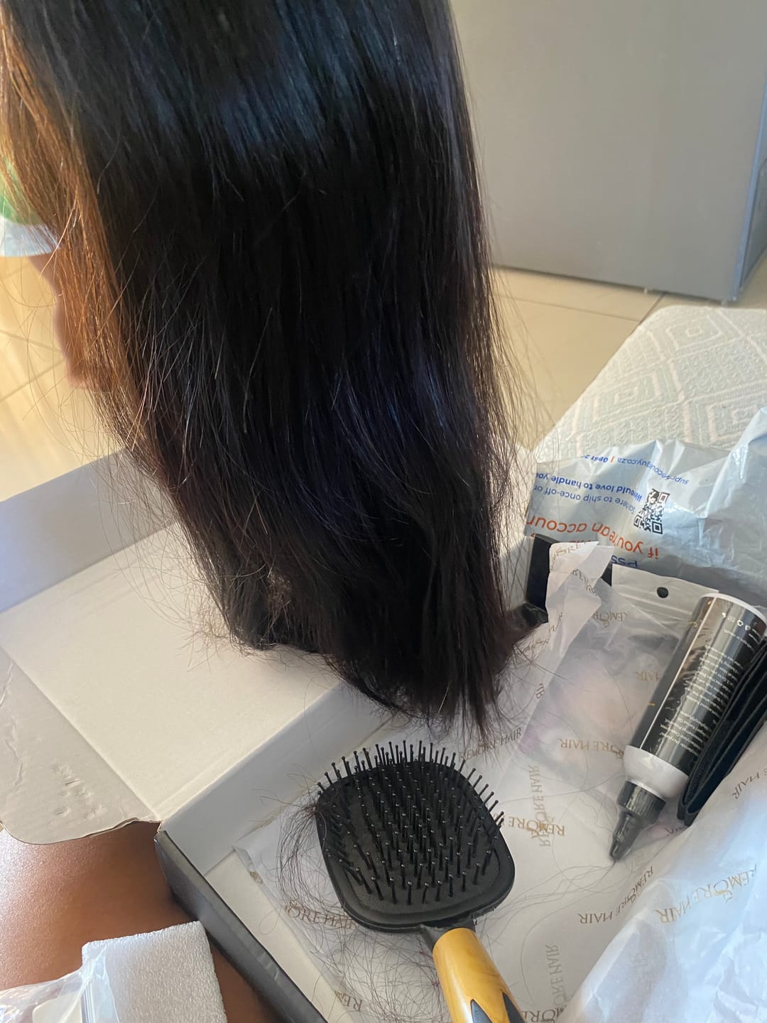 Customer photo review of Vietnam Super Double Drawn Full Frontal 18 Inch