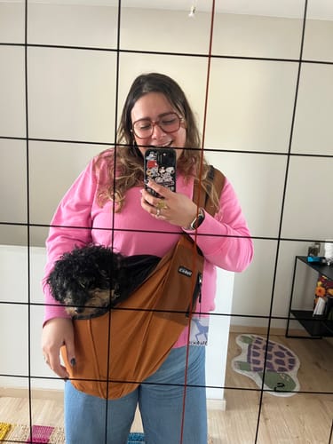 Customer photo review of Sac de transport en bandoulière orange