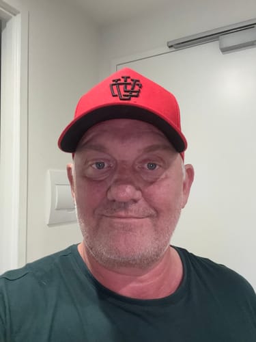 Customer photo review of ULTRA FIT MIDNIGHT RED A-Frame Snapback