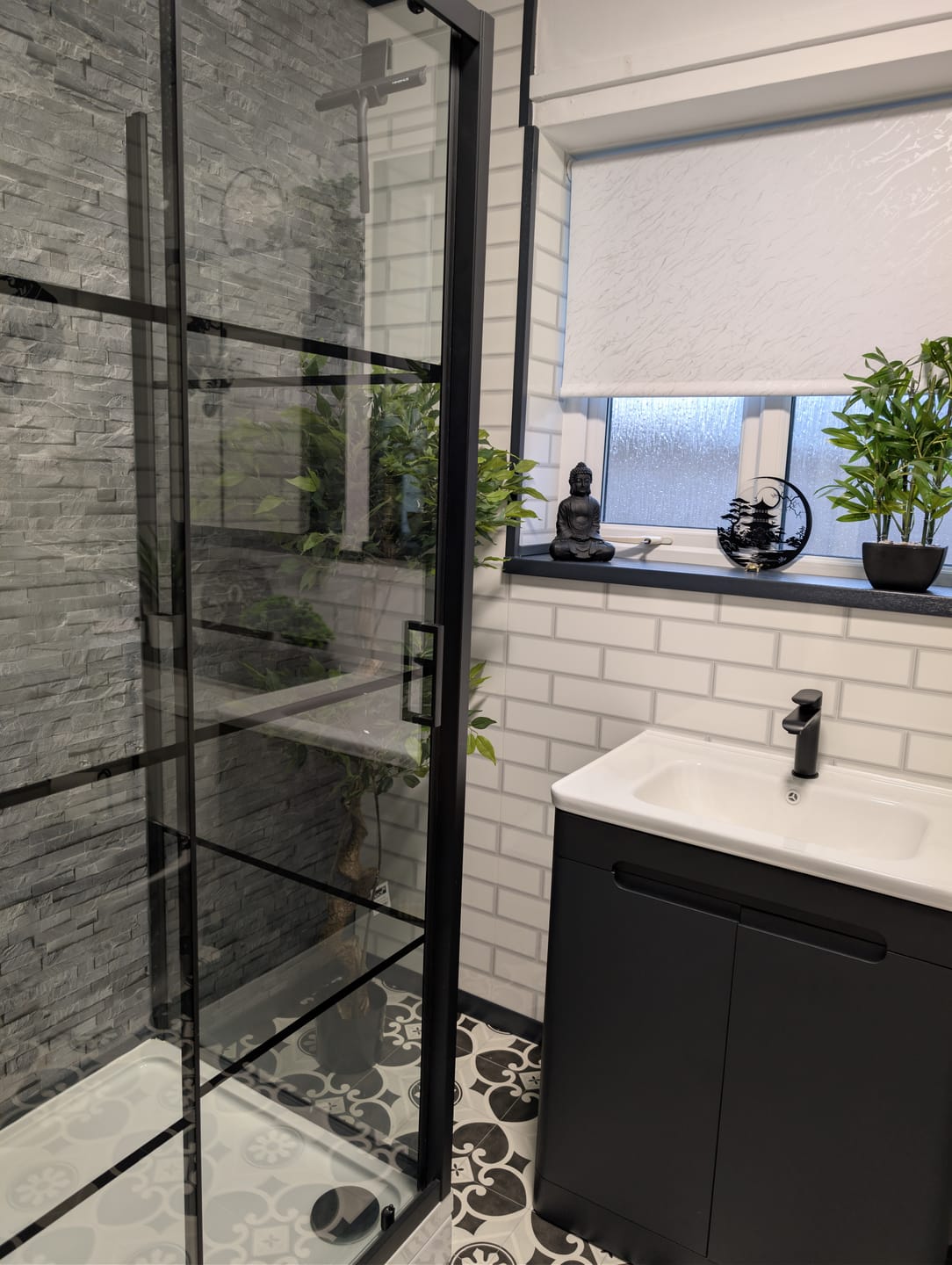 Customer photo review of 10mm London Tile Gloss Shower Panel 1M x 2.4M