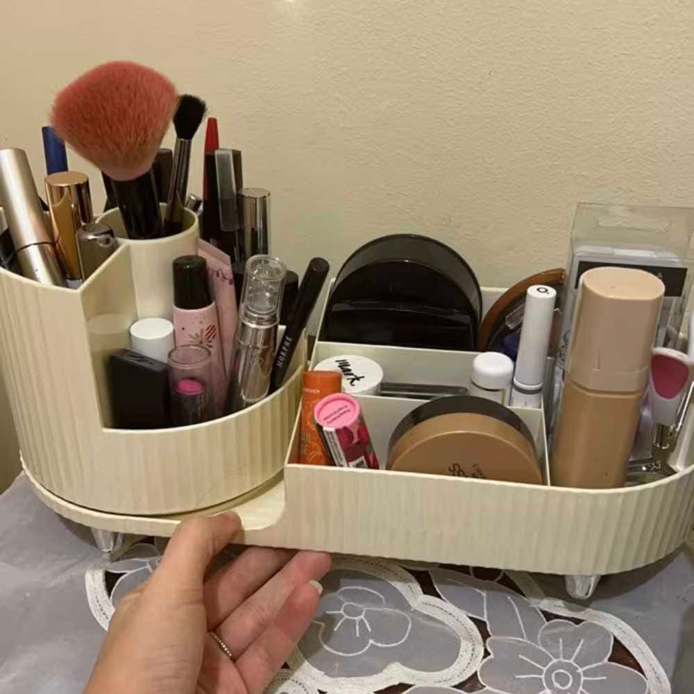 Customer photo review of Makeup Organizer Carousel With 360 Degree Rotation