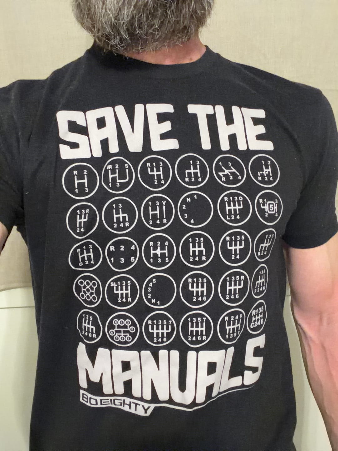 Customer photo review of 80Eighty® Save The Manuals Shirt