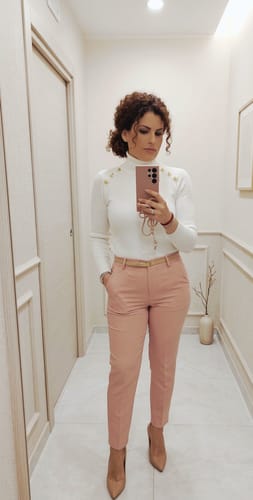 Customer photo review of Pantalone elegante dritto - rosa - ULTIMA XS e S