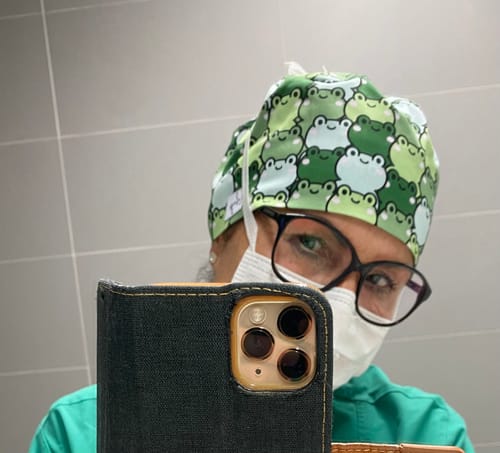 Customer photo review of OP Haube Frösche - Komfort