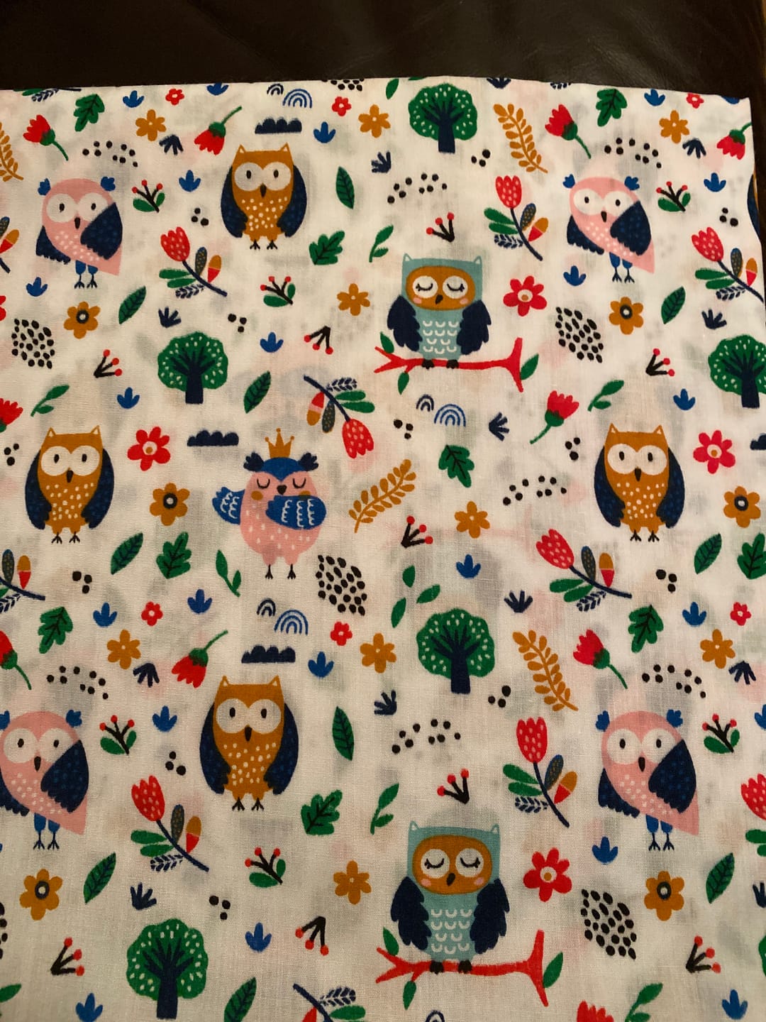 Customer photo review of Owls and Flowers Polycotton Fabric