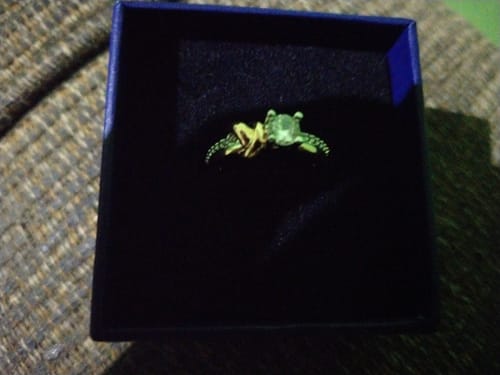 Customer photo review of ANILLO PROMESA CORAZÓN ETERNO CRISTAL SWAROVSKI + KIT DE REGALO