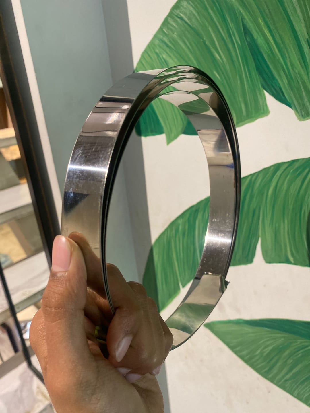 Customer photo review of Stainless Steel Metal Strip – Vastu Remedy for Main Entrance & Door Energy Balance | Ideal for Toilets, Thresholds & Long-term Durability | 0.5 & 1 mm Thickness | 8-100 Ft Lengths
