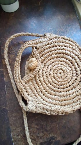 Customer photo review of Bohemian Straw Crossbody Bag for Women
