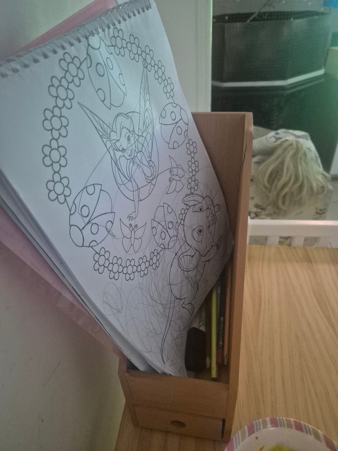 Customer photo review of Simple wooden desk organizer