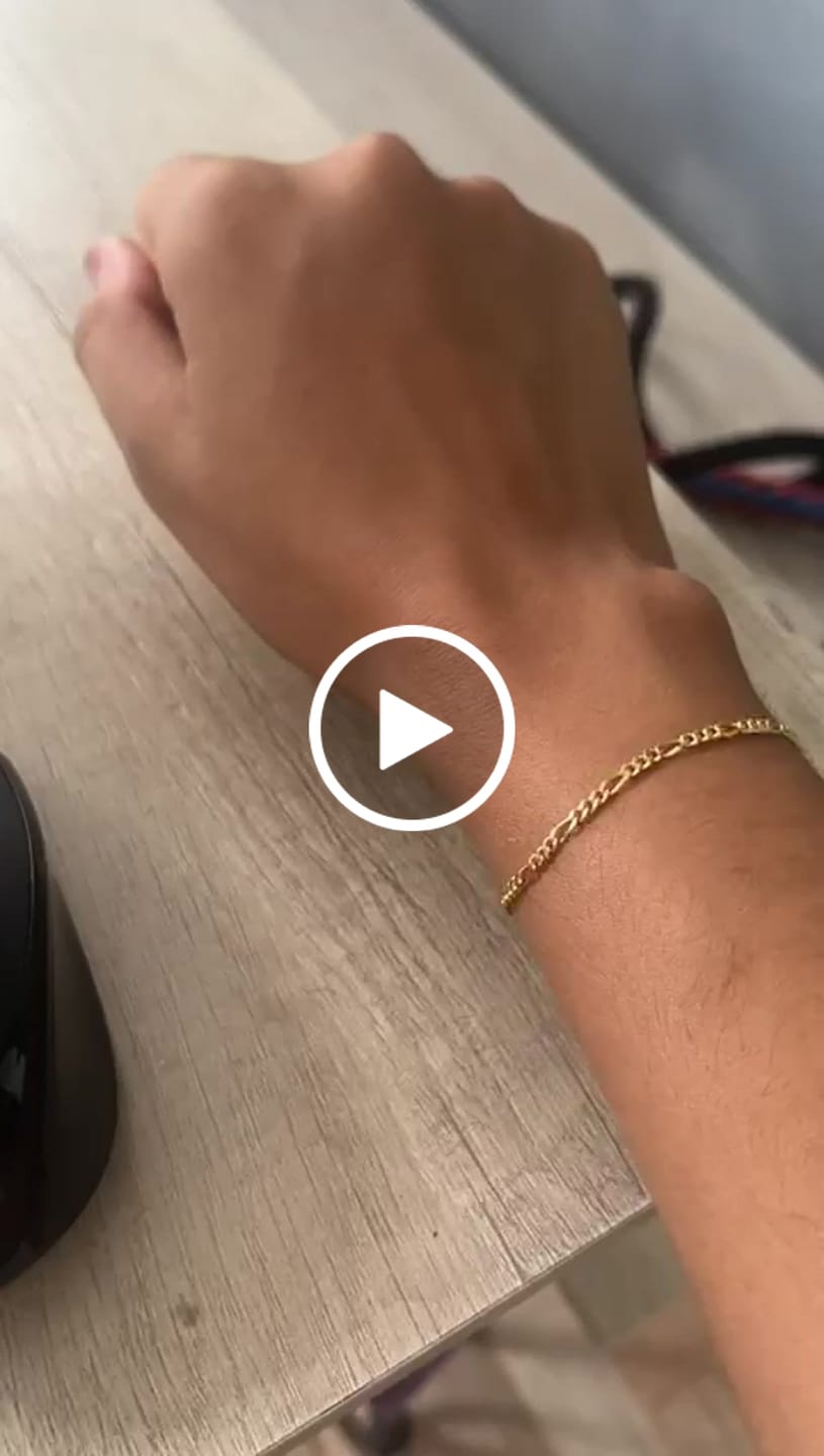 Customer video review of Pulseras Figaro en Oro laminado 18k Para Pareja