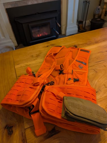 Customer photo review of OPEN BOX - Over/Under Vest  |  Full Blaze Orange (Final Sale Item)